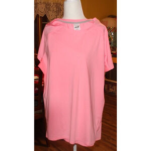 AVIA Women's Large (L) (12-14) Athletic Wear Short Sleeve Pink Shirt